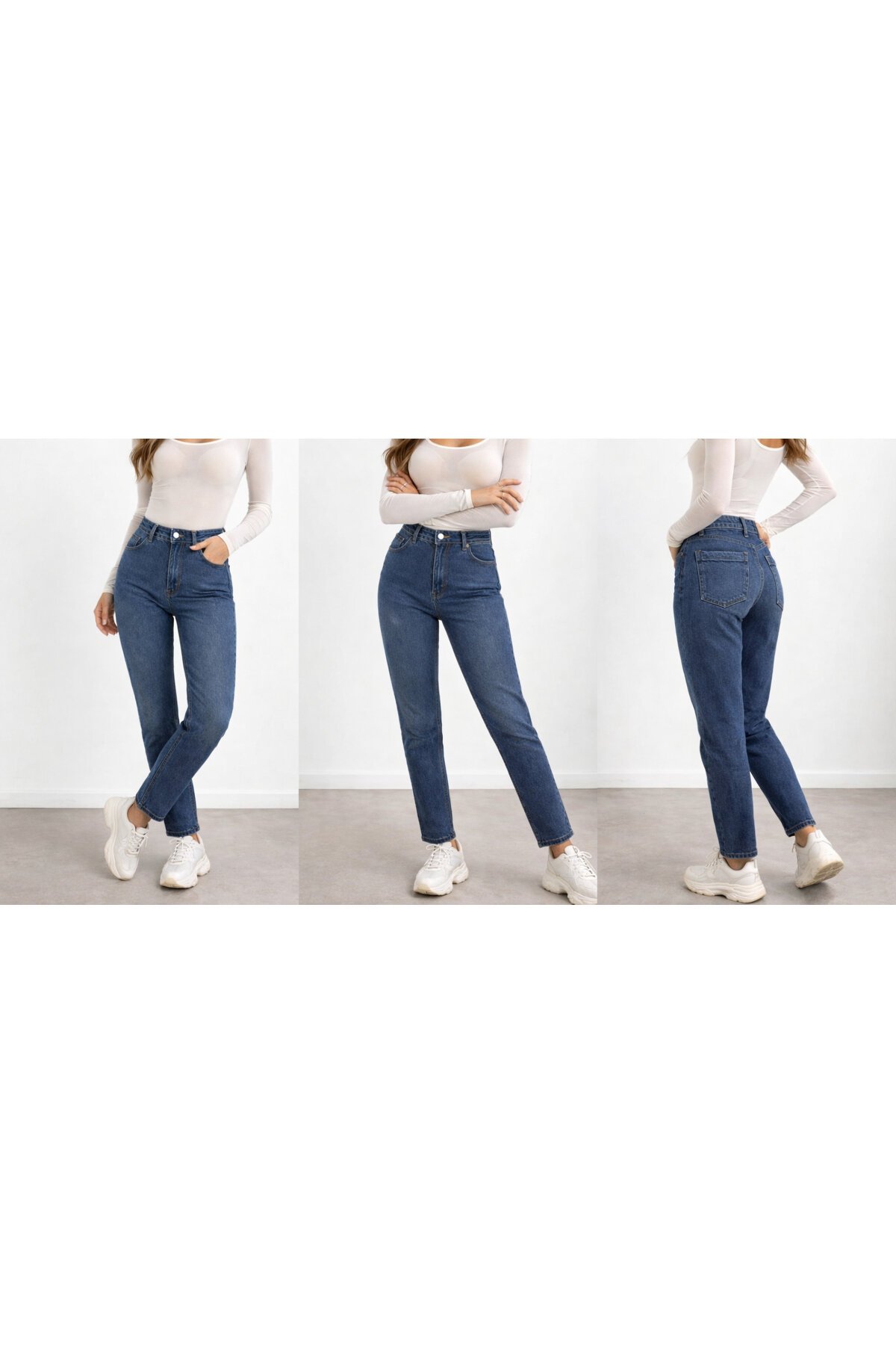 Koyu Renk Dar Paça Esnek Jean