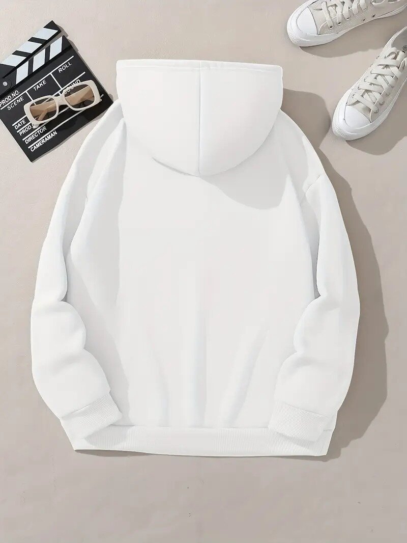 Leopar Detay New York Baskılı Oversize 3 İplik Kapüşonlu Sweat