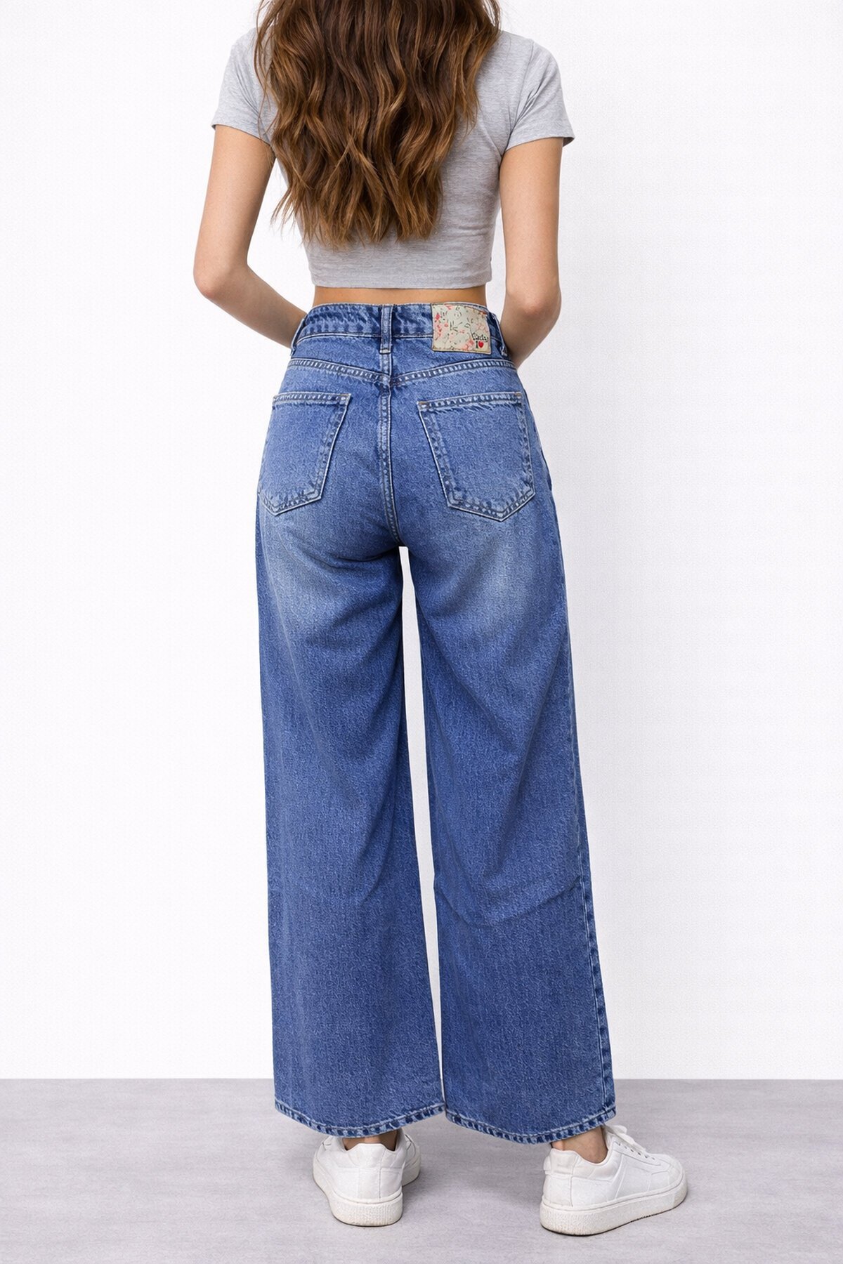 Mavi Geniş Paça Jean