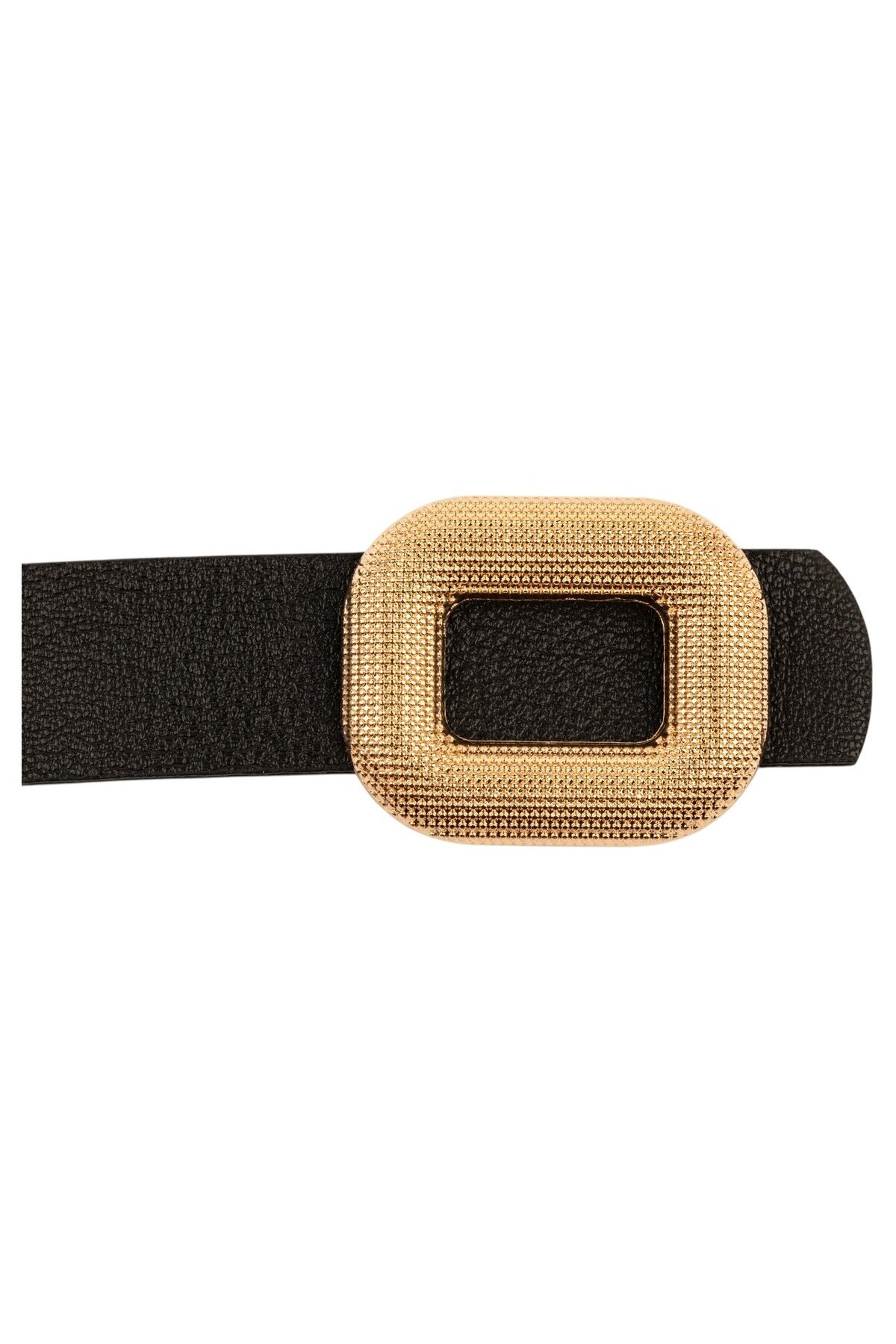 Mozaik Kare Tokalı Siyah Kadın Kemeri