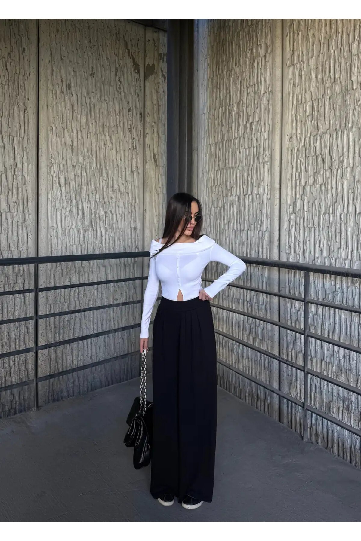 Pile Detaylı İspanyol Paça Oysho Kumaş Pantolon