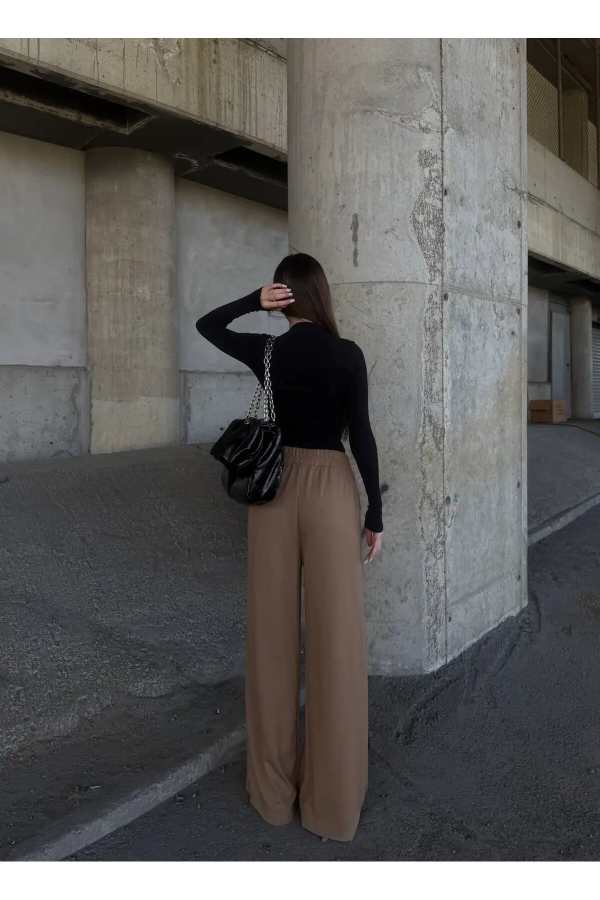 Pile Detaylı İspanyol Paça Oysho Kumaş Pantolon