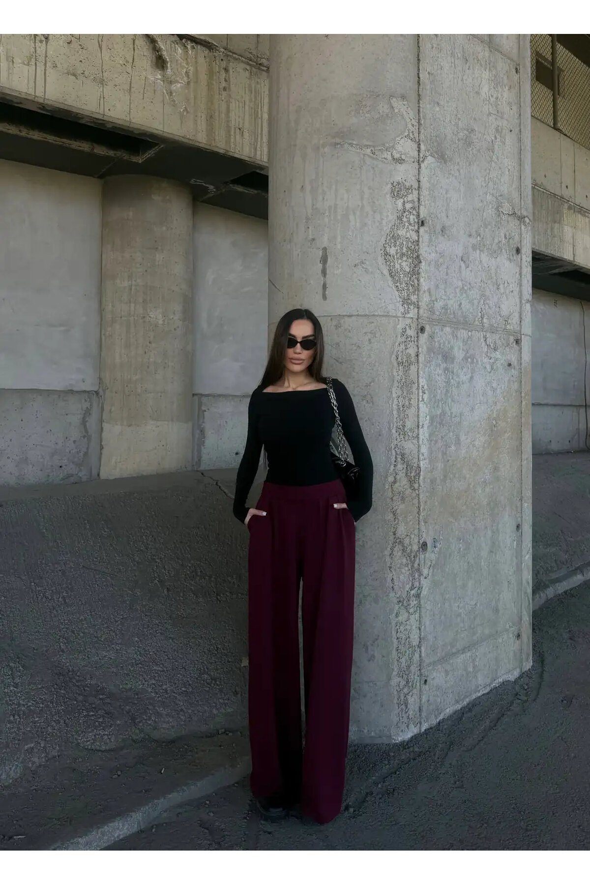 Pile Detaylı İspanyol Paça Oysho Kumaş Pantolon