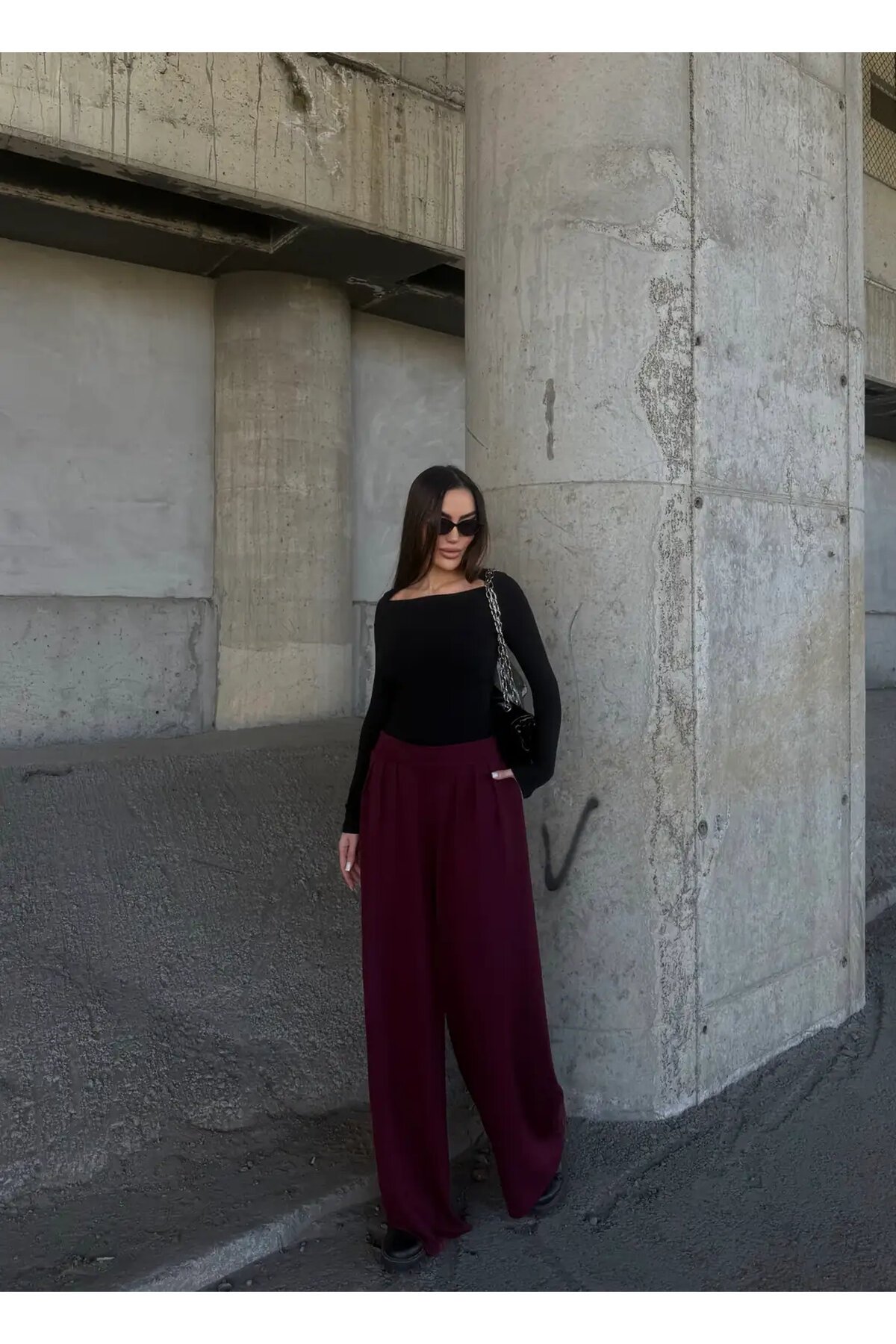 Pile Detaylı İspanyol Paça Oysho Kumaş Pantolon