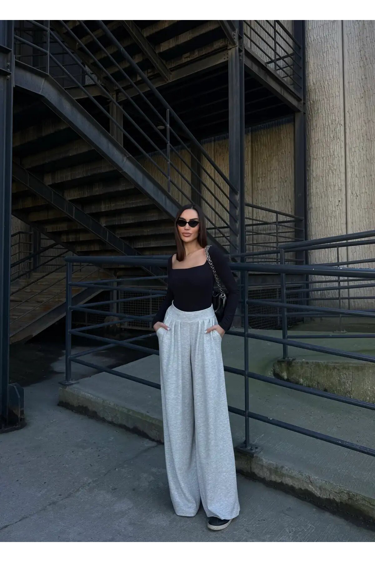 Pile Detaylı İspanyol Paça Oysho Kumaş Pantolon