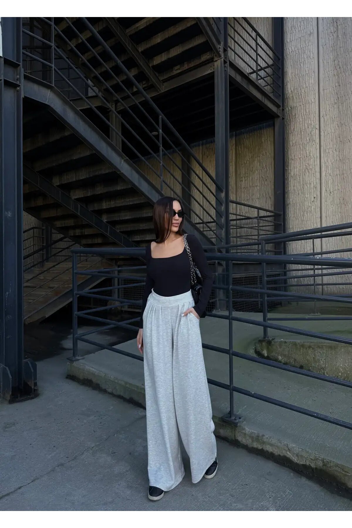 Pile Detaylı İspanyol Paça Oysho Kumaş Pantolon