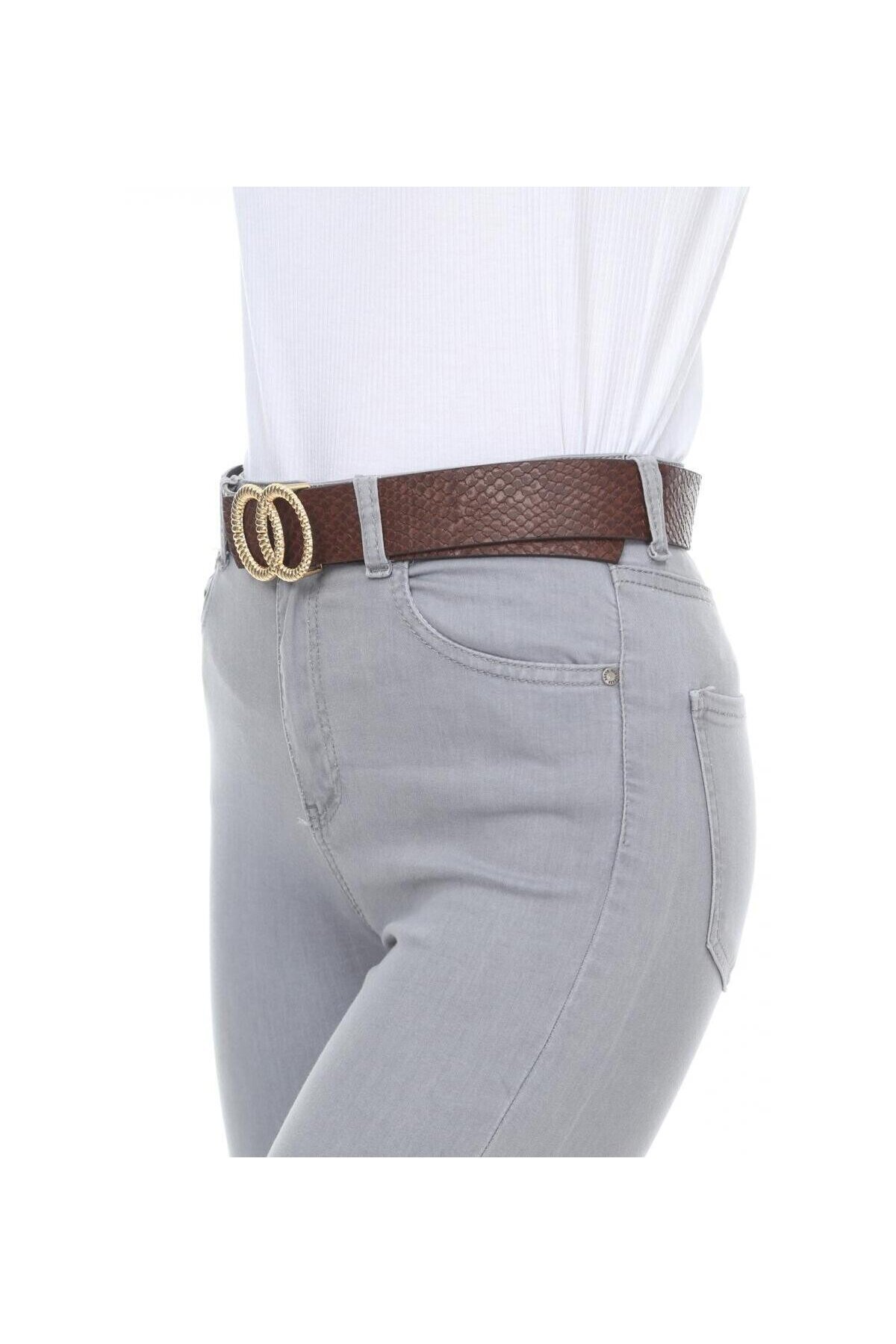 Pimli Çift Halka Desenli Toka