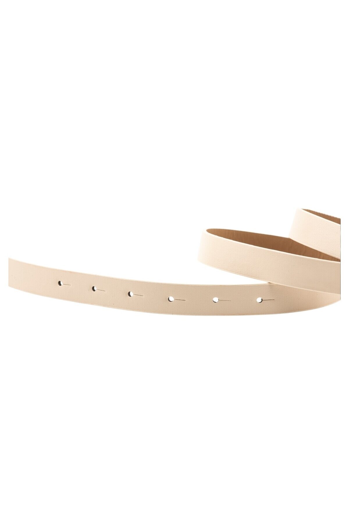 Sade Kare Tokalı Bej Kadın Kemeri