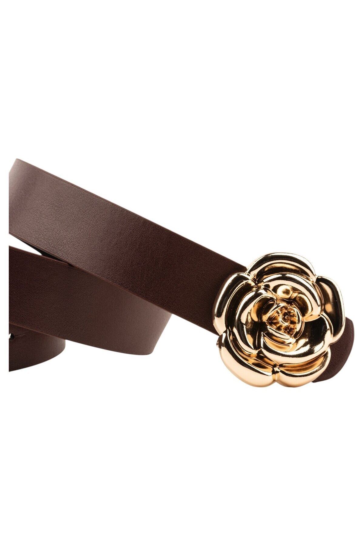 Tek Gül Tokalı Bordo Kadın Kemeri