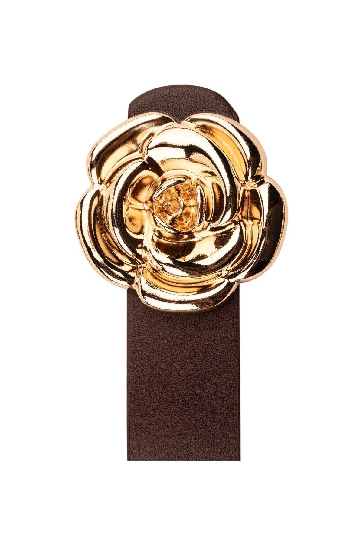 Tek Gül Tokalı Bordo Kadın Kemeri