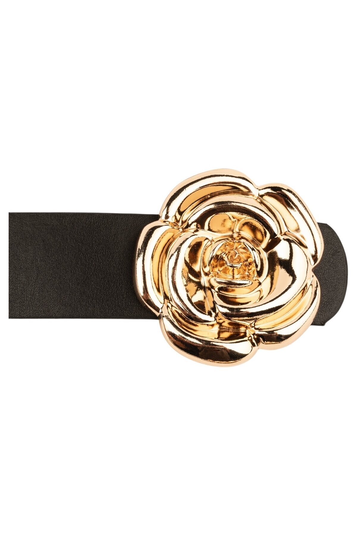 Tek Gül Tokalı Siyah Kadın Kemeri