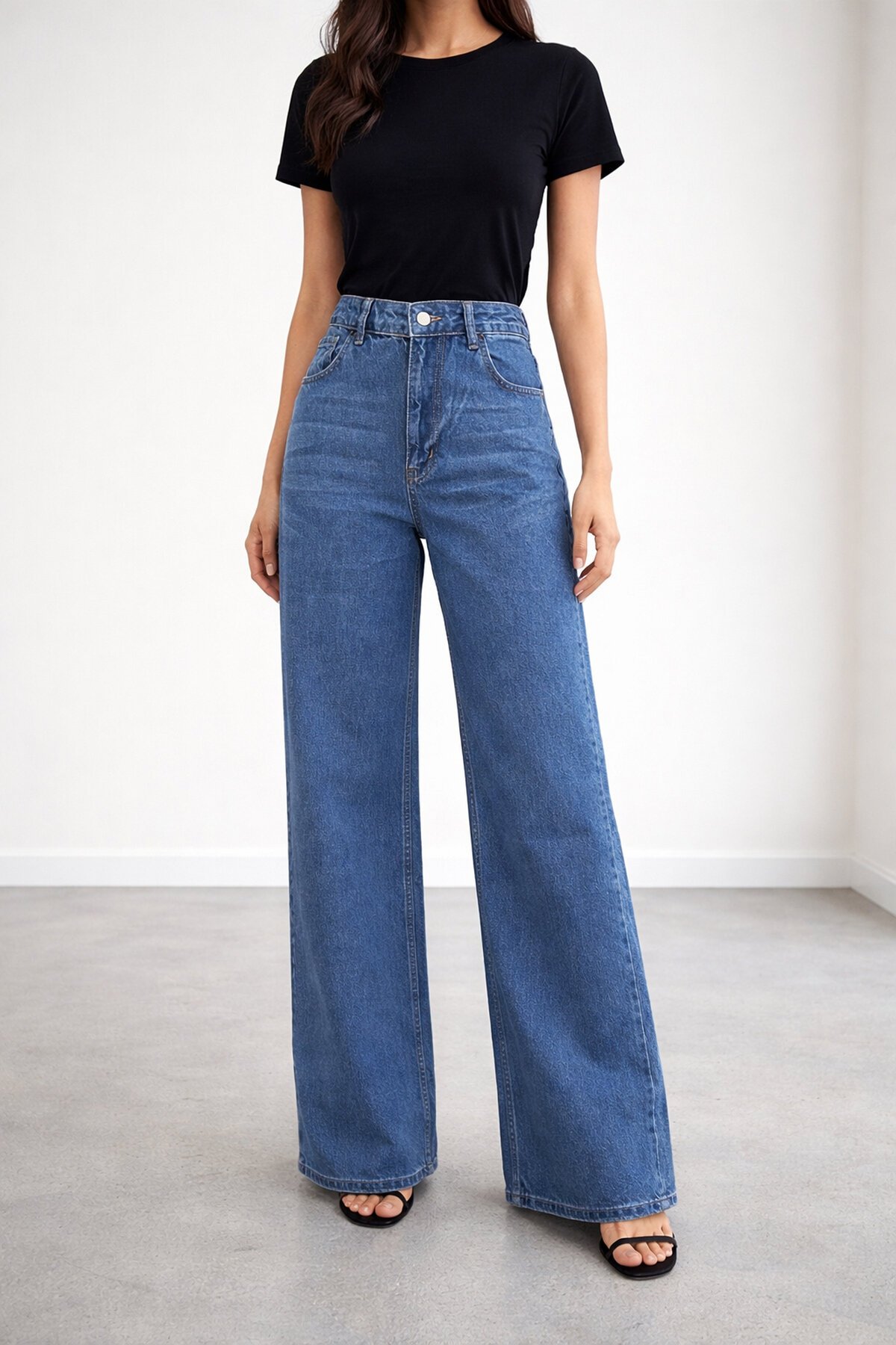 Yüksek Bel Geniş Jean