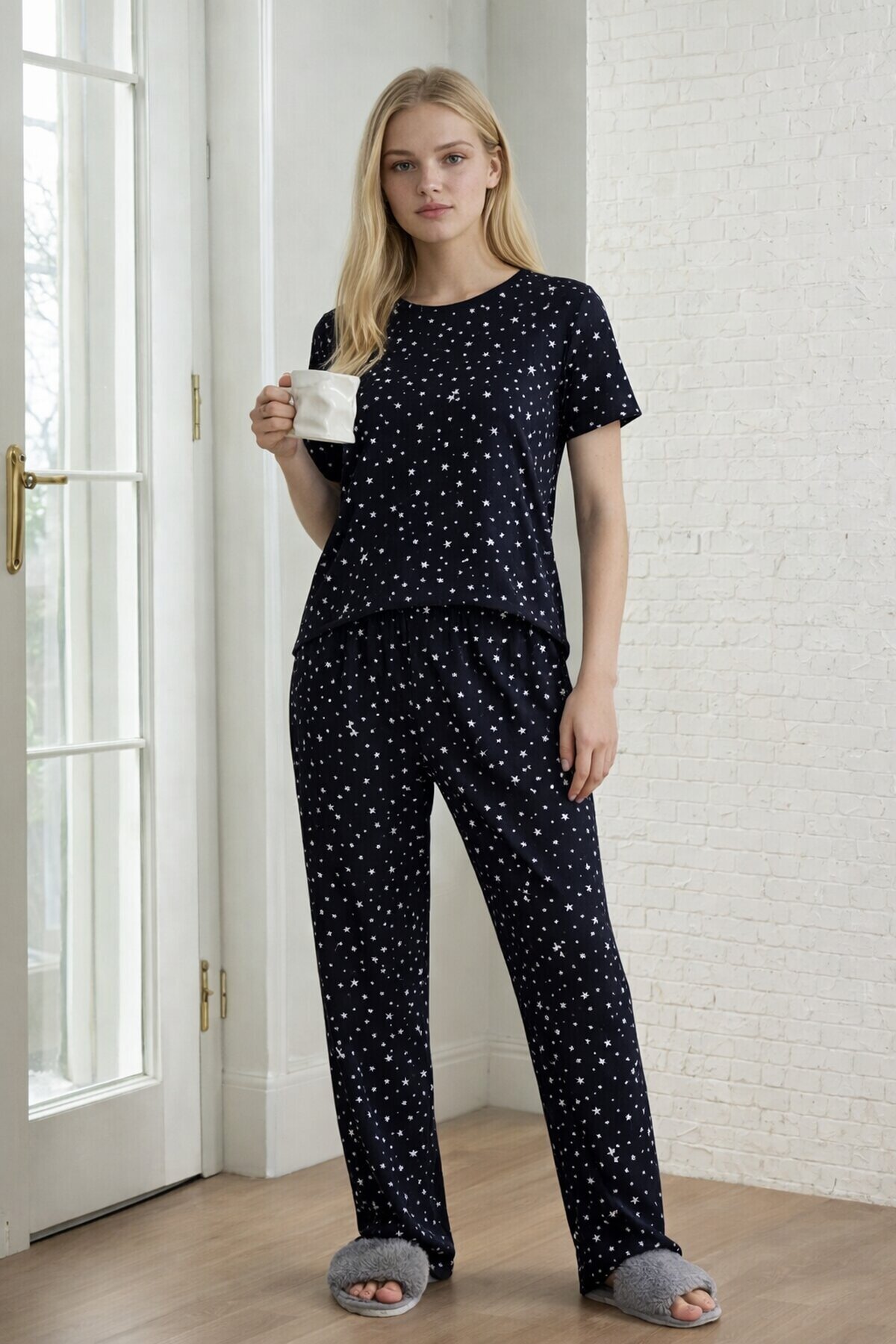 Kısa Kollu Konfor Pijama Takımı