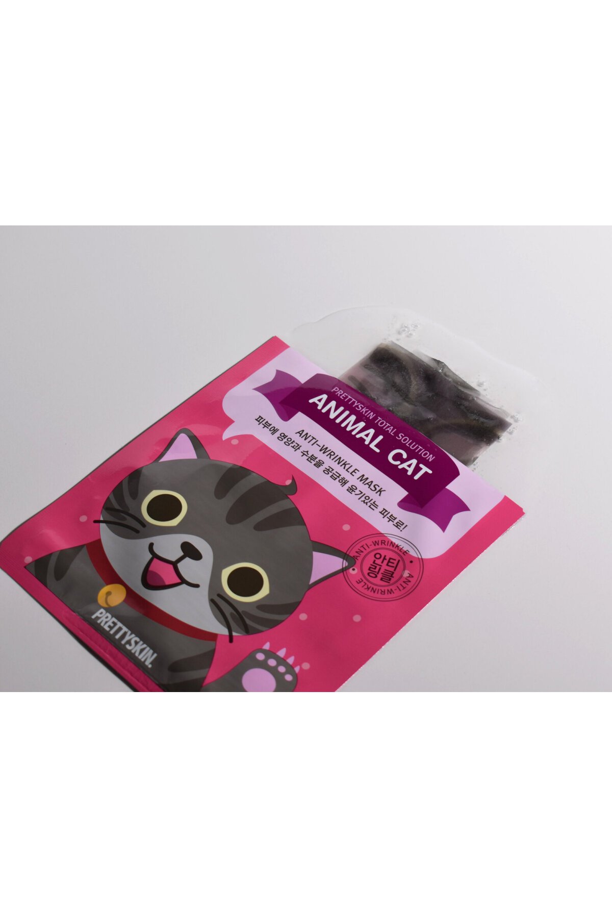 PRETTYSKIN Animal Cat Anti-Wrinkle Mask 25 gr | Kırışıklık Karşıtı Nemlendirici Kağıt Yüz Maskesi 4lü Set