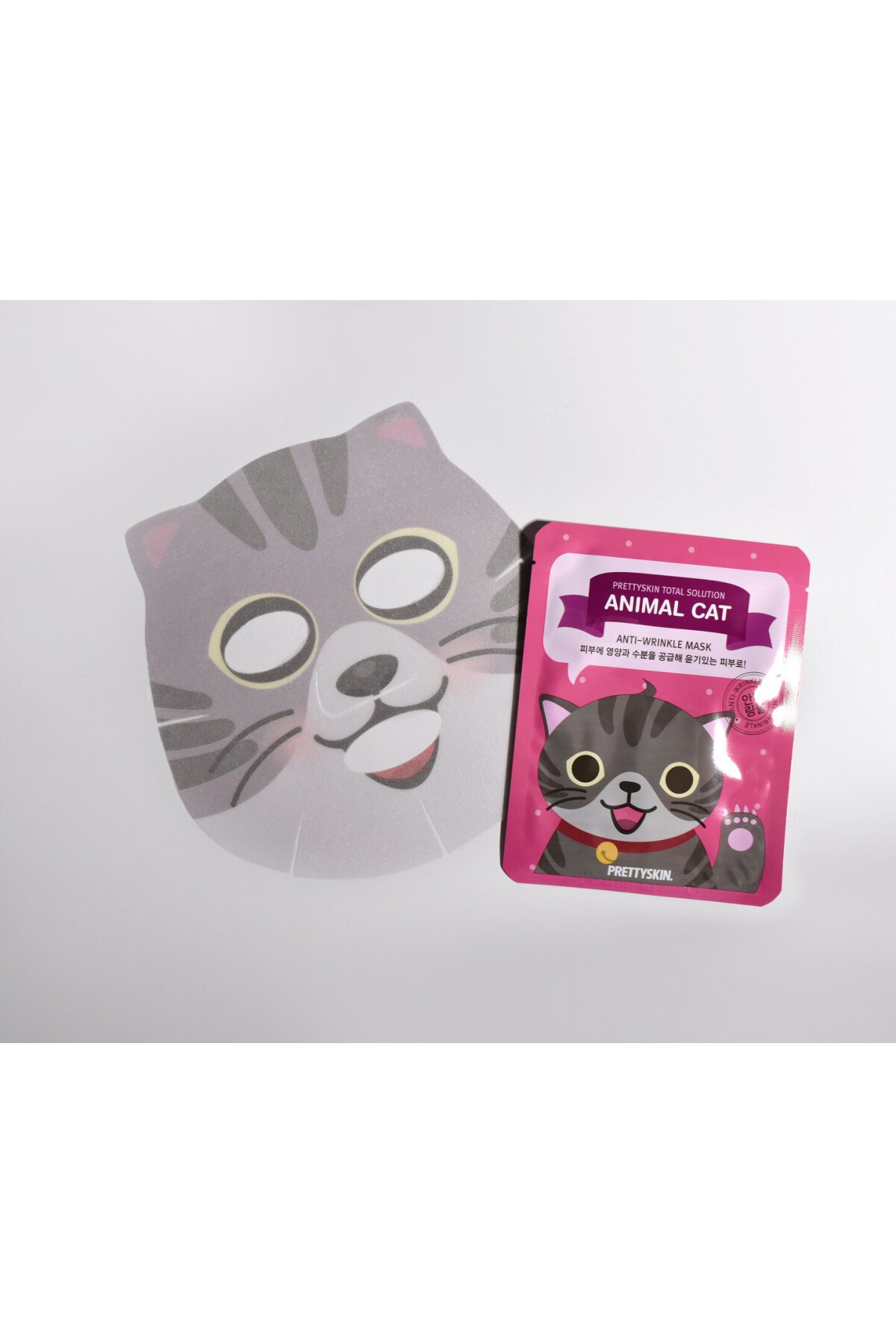 PRETTYSKIN Animal Cat Anti-Wrinkle Mask 25 gr | Kırışıklık Karşıtı Nemlendirici Kağıt Yüz Maskesi 4lü Set