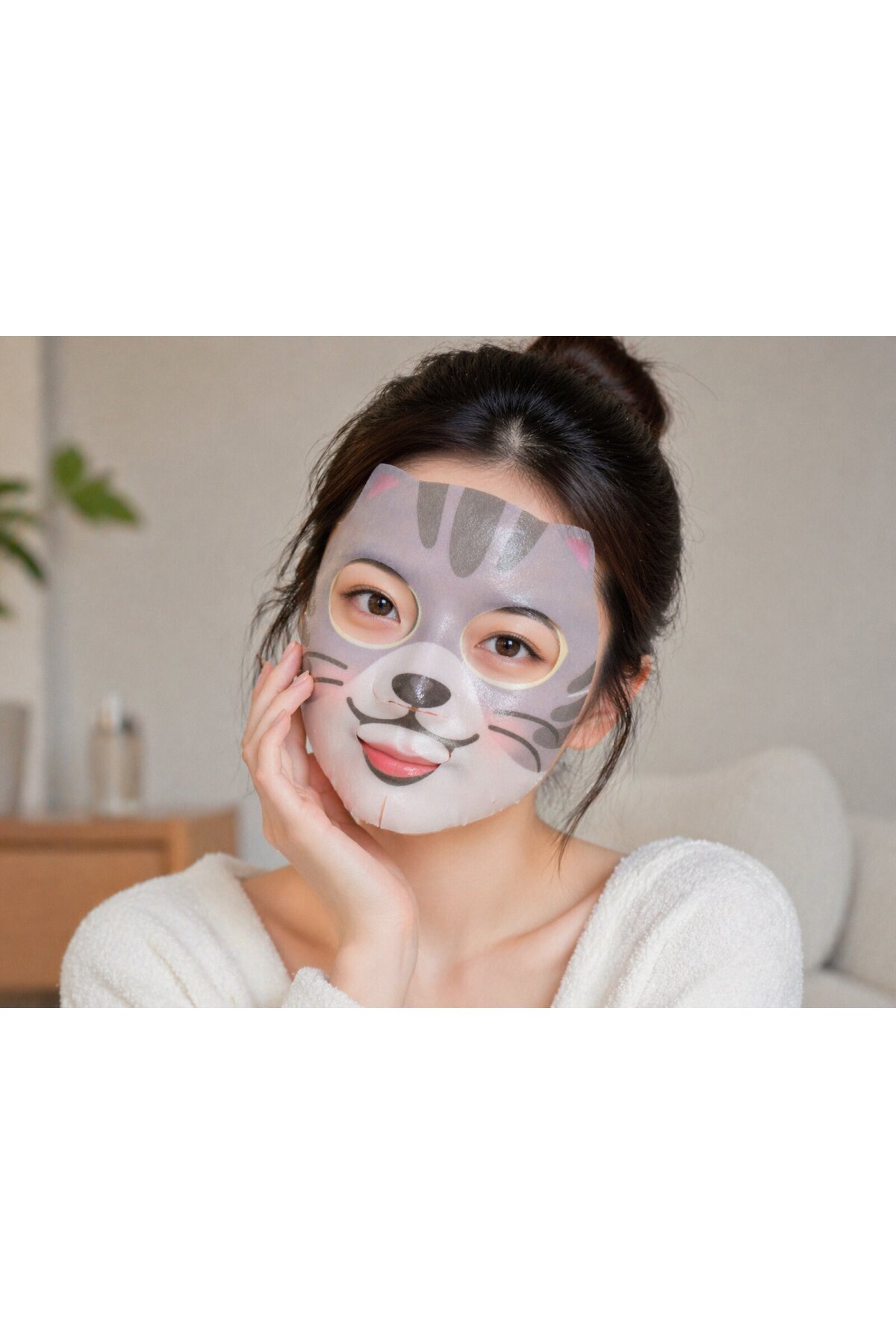PRETTYSKIN Animal Tiger Aqua Mask & Animal Cat Anti-Wrinkle Mask 6lı Set