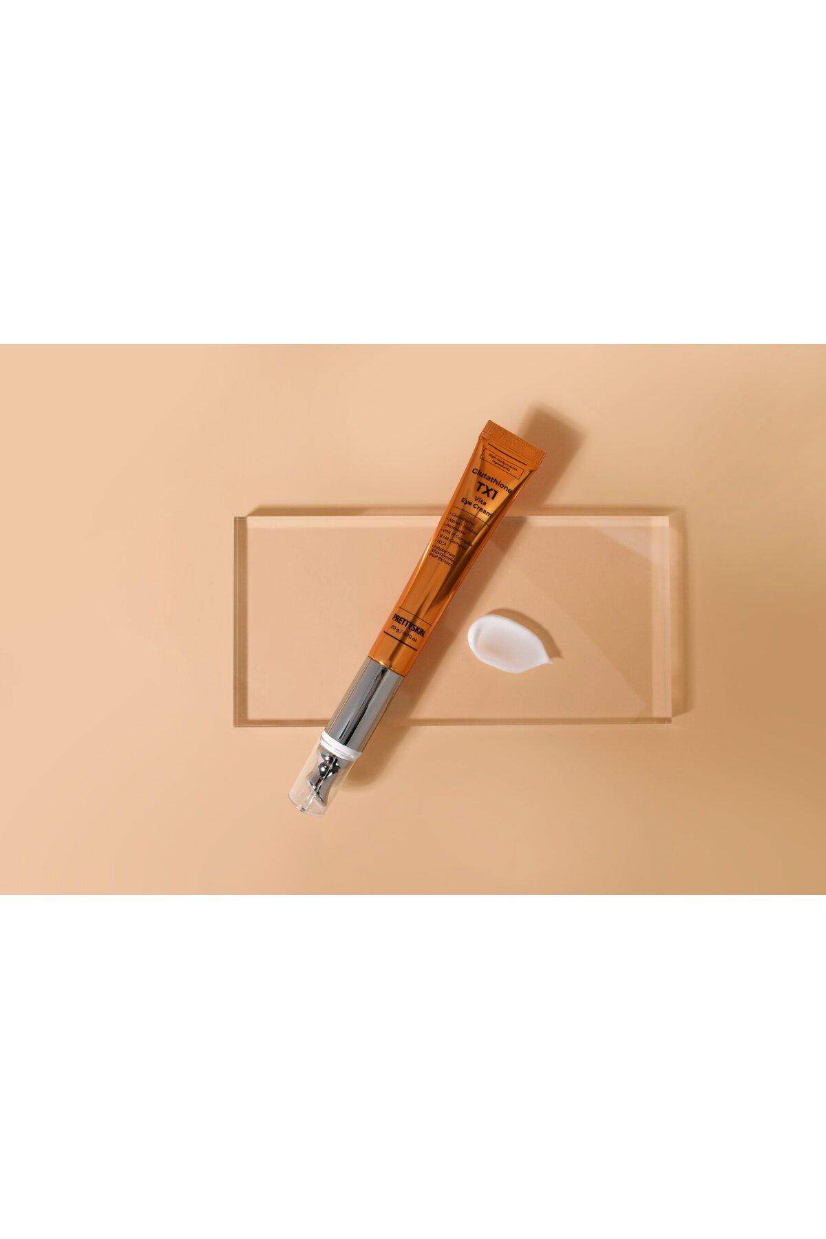 PRETTYSKIN Glutathione TX1 Vita Eye Cream 20 g | Soğutucu Titreşimli Aplikatör Aydınlatıcı ve Kırışıklık Karşıtı Göz Çevresi Kremi