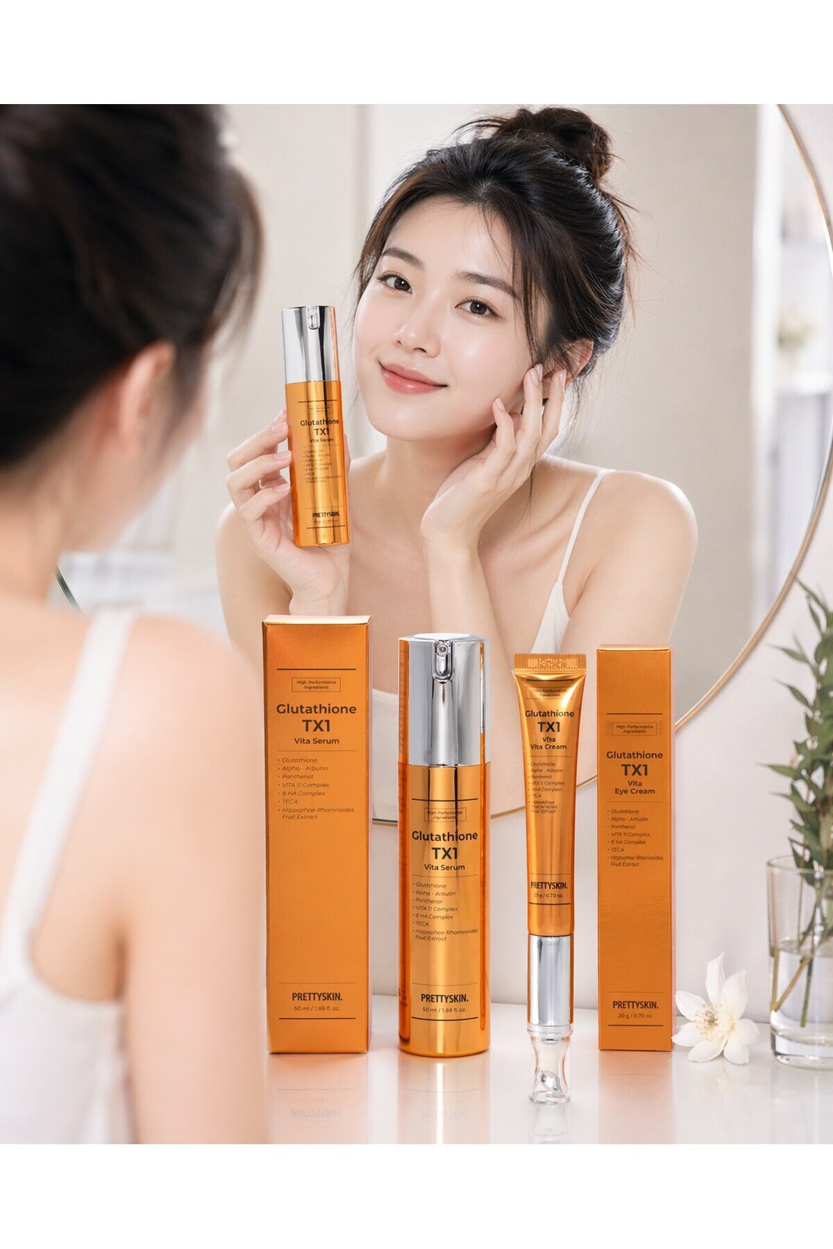 PRETTYSKIN Glutathione TX1 Vita Eye Cream & Glutathione TX1 Vita Serum