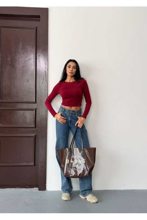 Sandy Kumaş Sırt Detay Bluz