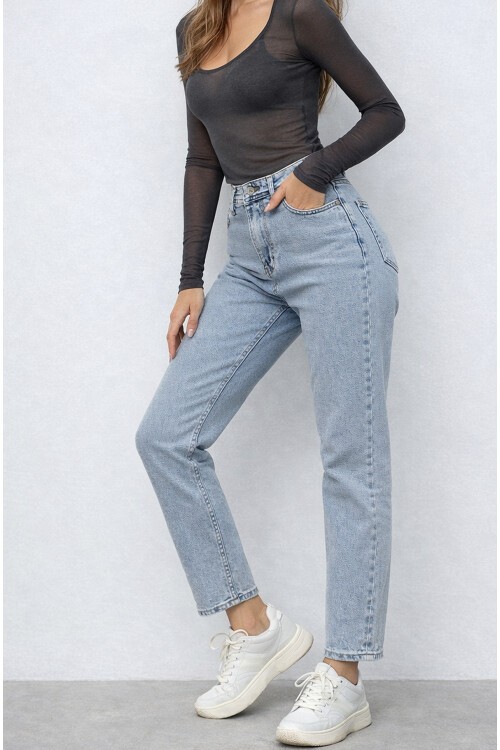 Açık Mavi Esnek Jean