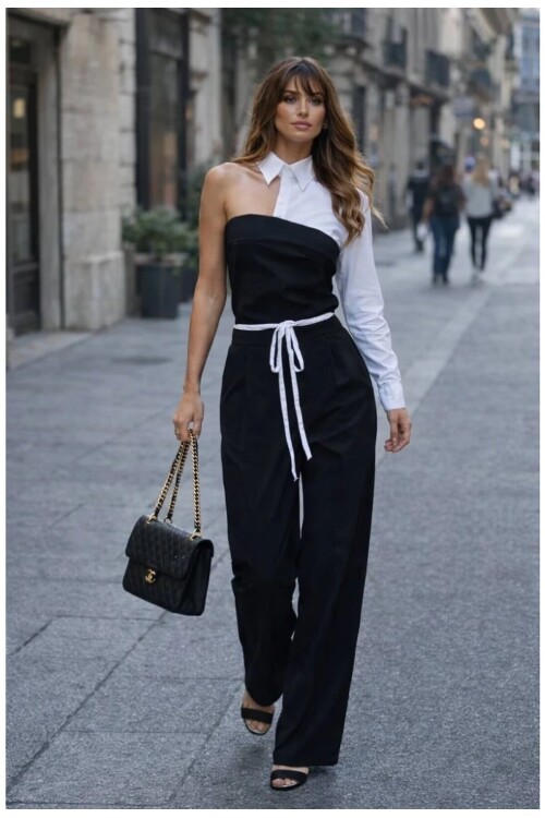 Kadın Gömlek Detay Takım Siyah