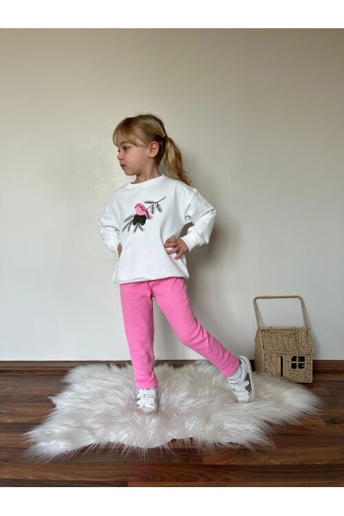 Kız Çocuk Baskılı Alt Üst Eşofman Takım