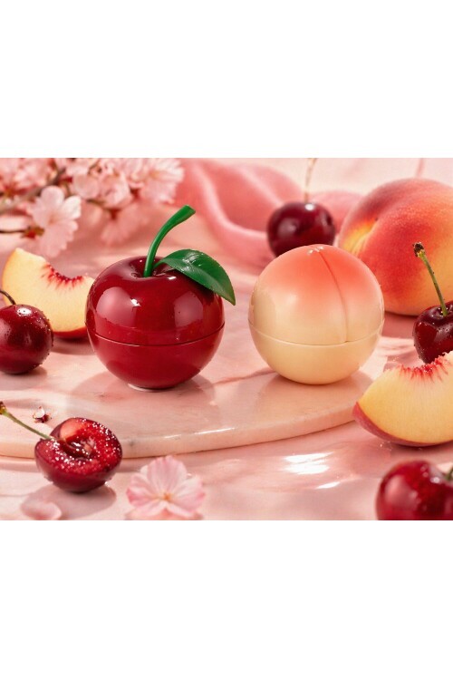 PRETTYSKIN Peach Lip Balm  & Cherry Lip Balm
