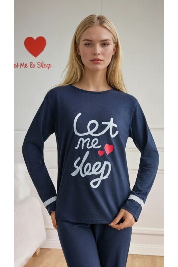 Baskılı Uzun Kollu Pijama Takımı