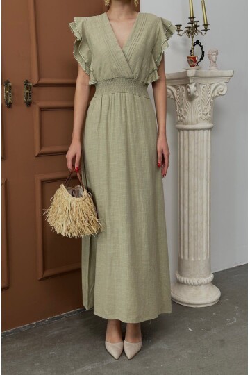 Beli Gipeli Haki Elbise