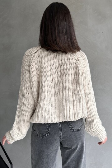 Bisiklet Yaka Selanik Örgü Triko Kazak