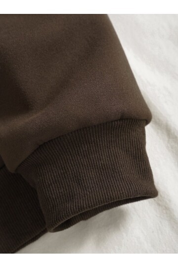 Brooklyn Retro Kolej Sweatshirt Kahverengi