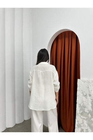 Cebi Kot Detaylı Gömlek