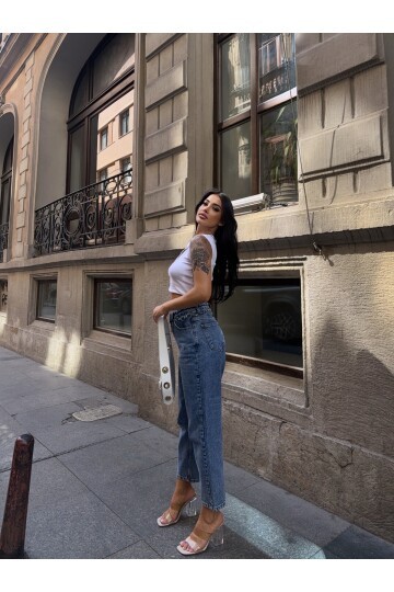 Klasik Mavi Slim Fit Jean Pantolon