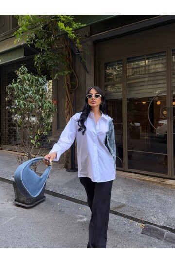 Kolu Kot Detay Tasarım Gömlek