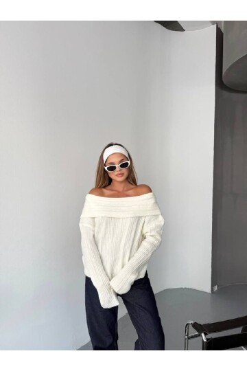 Madonna Yaka Triko Bluz