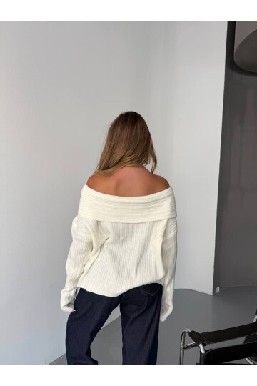 Madonna Yaka Triko Bluz