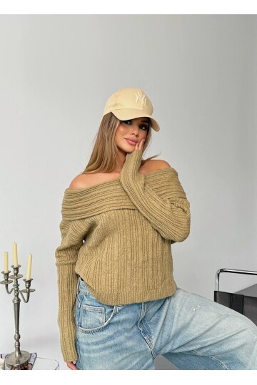 Madonna Yaka Triko Bluz