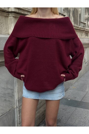 Madonna Yaka Triko Bluz Elbise