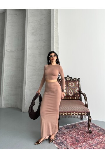 Sandy Kumaş Etek Bluz Takım