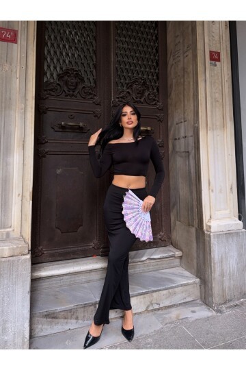 Sandy Kumaş Etek Bluz Takım