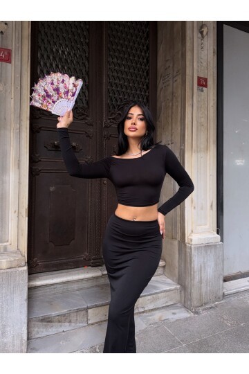 Sandy Kumaş Etek Bluz Takım