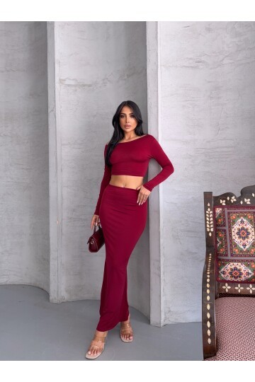 Sandy Kumaş Etek Bluz Takım