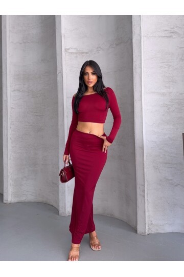 Sandy Kumaş Etek Bluz Takım