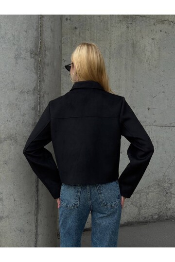 Süet Düğmeli Ceket