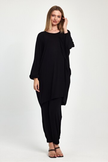 Yarasa Kol Geniş Kalıp Penye Viskon İkili Takım