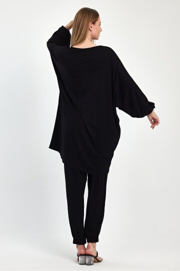 Yarasa Kol Geniş Kalıp Penye Viskon İkili Takım