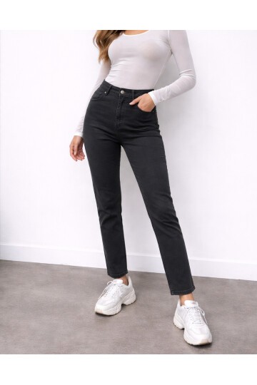 Antrasit Renk Esnek Jean