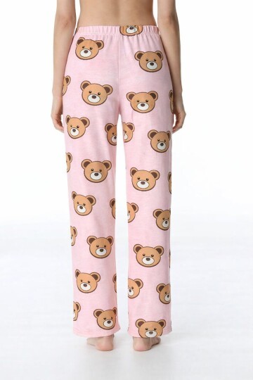 Ayı Baskılı Pijama Alt