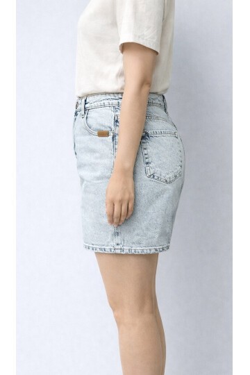 Büyük Beden Açık Mavi Jean Şort