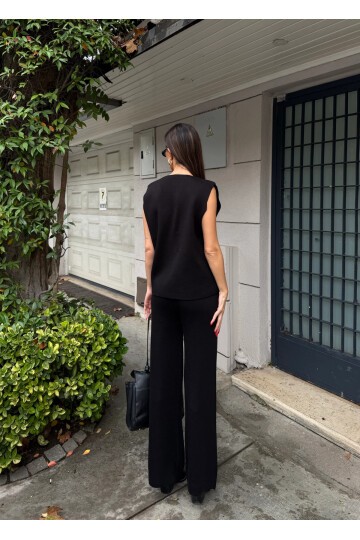 Çelik Yelek ve Palazzo Pantolon İkili Takım